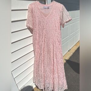Vintage pink lace dress